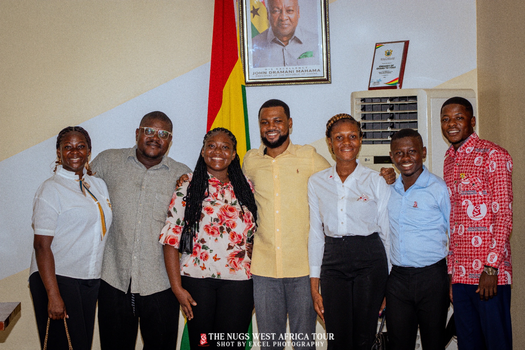 At the Embassy of Ghana in Lomé during the NUGS West Africa Tour